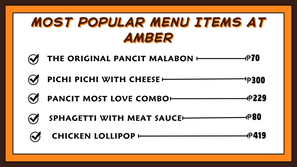 Most Popular Menu Items At Amber