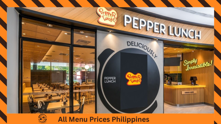 Pepper Lunch Menu With Prices in Philippines