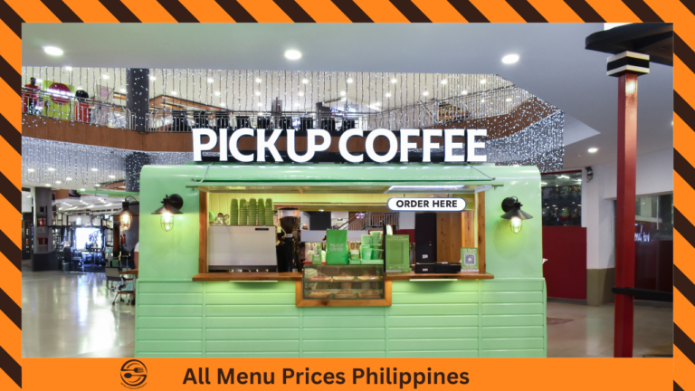 Pickup Coffee Menu With Prices in Philippines