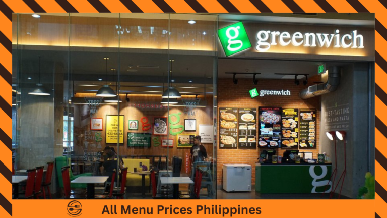 Greenwich Menu With Prices in Philippines